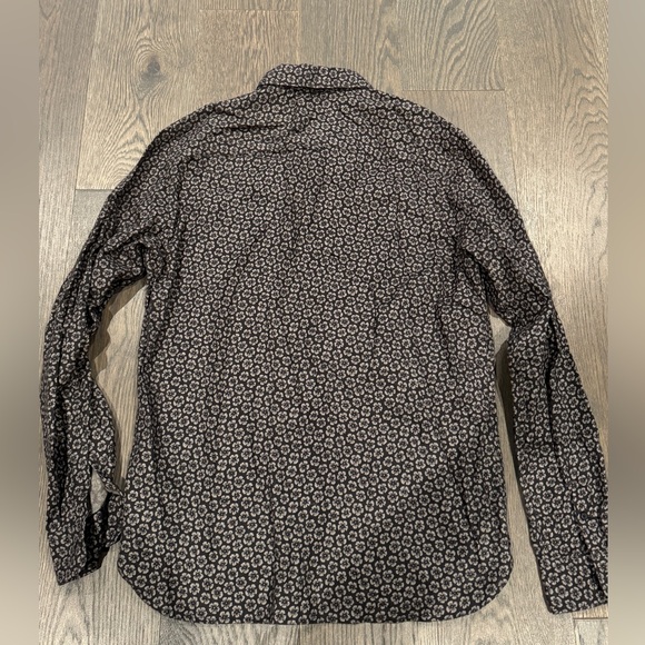 Allsaints Grunge Flower Pattern Long Sleeve Shirt Vintage - Picture 2 of 4